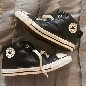 Toddler Boys Converse Leather Hightops
